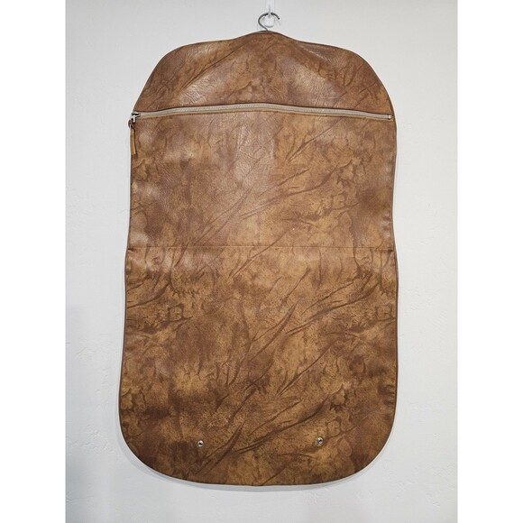 Vintage American Tourister Luggage Garment Suit Bag Brown Travel Carry On - Picture 3 of 7
